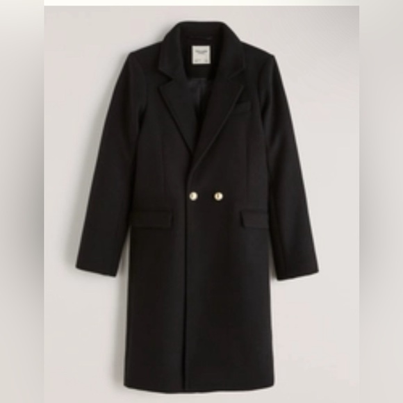 Abercrombie and Fitch Tailored Wool-Blend Coat - Picture 4 of 4